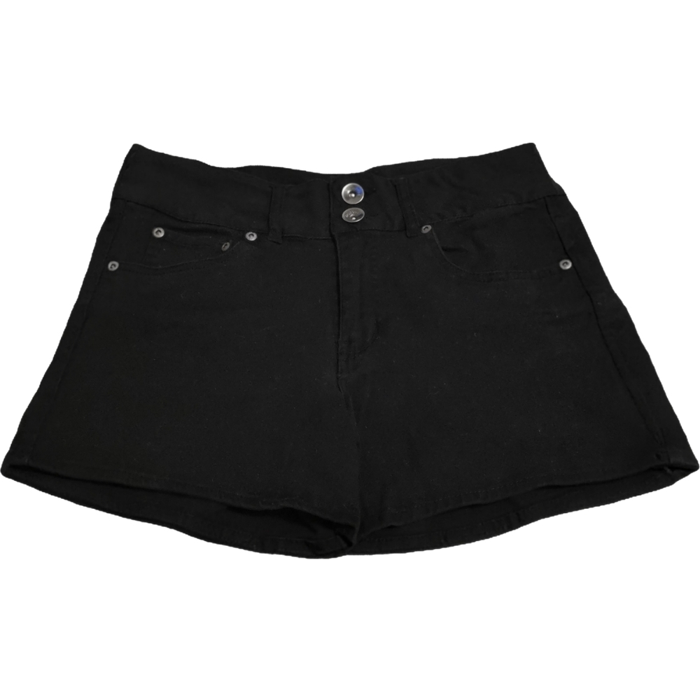 Women's Black Cotton Shorts